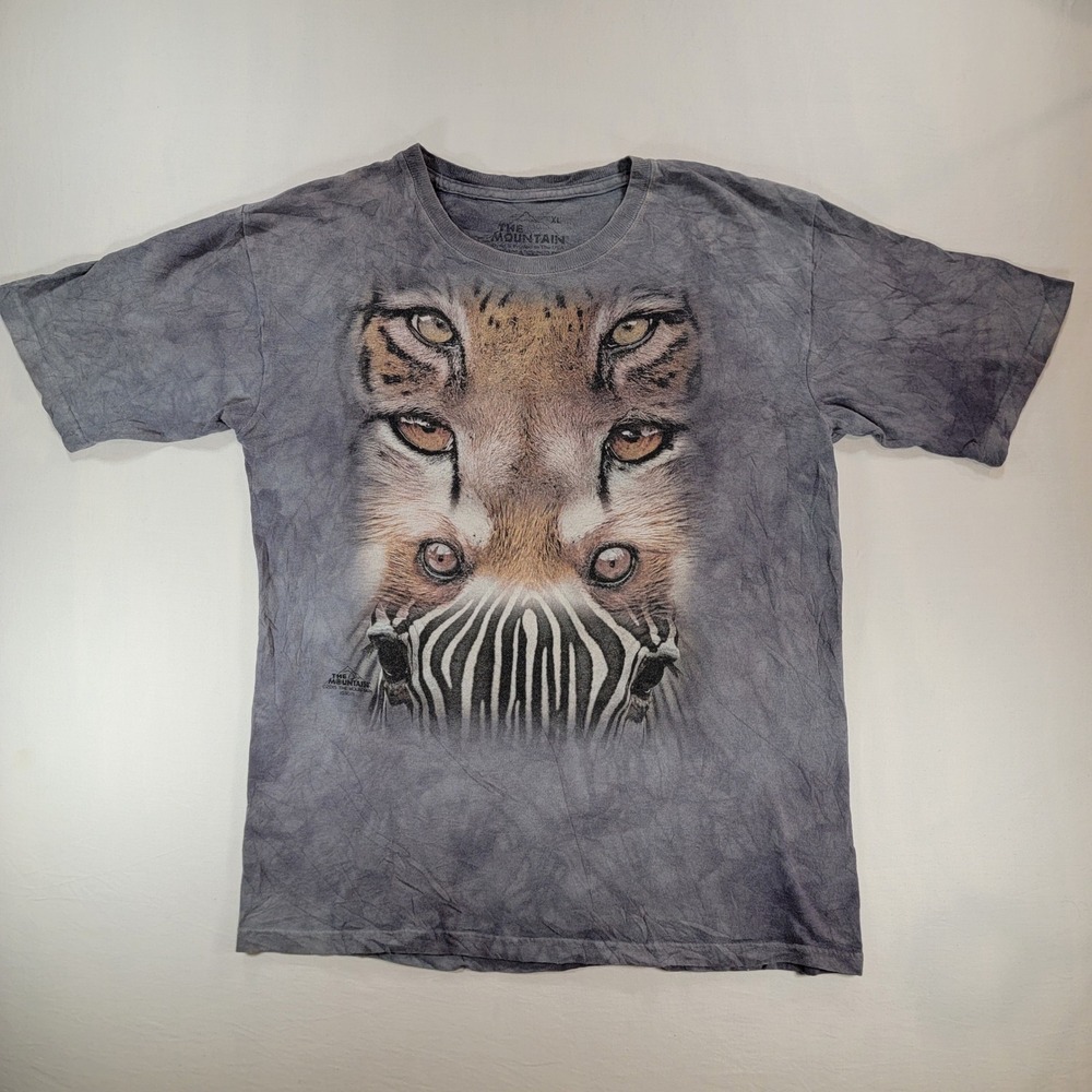 The Mountain Womens XL Grey Nature / Animal Graphic T-Shirt 2015 Cotton Tee
